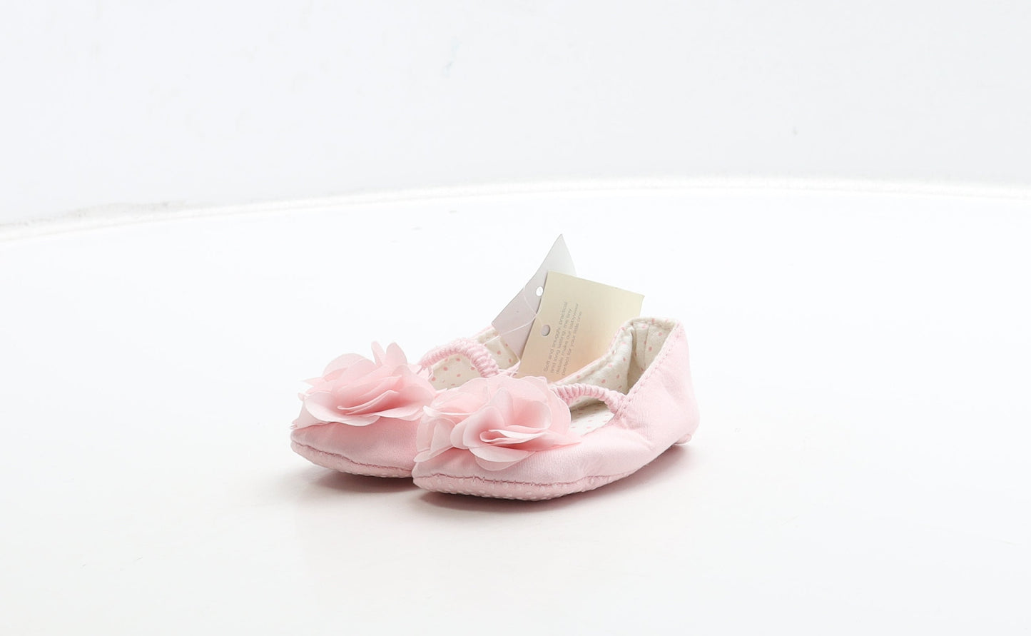 George Girls Pink Fabric Mary Jane Flat UK 0-6 Months