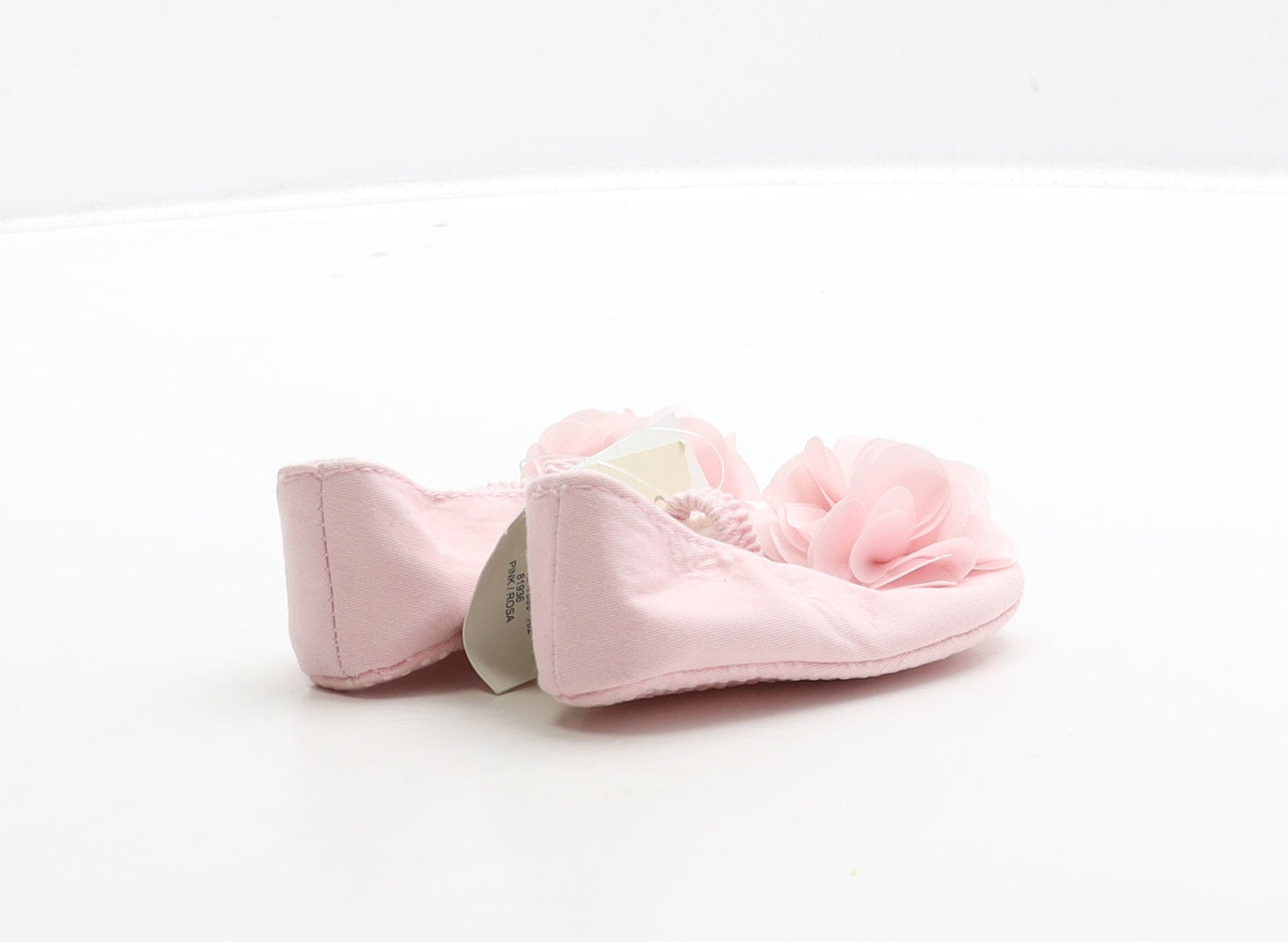 George Girls Pink Fabric Mary Jane Flat UK 0-6 Months