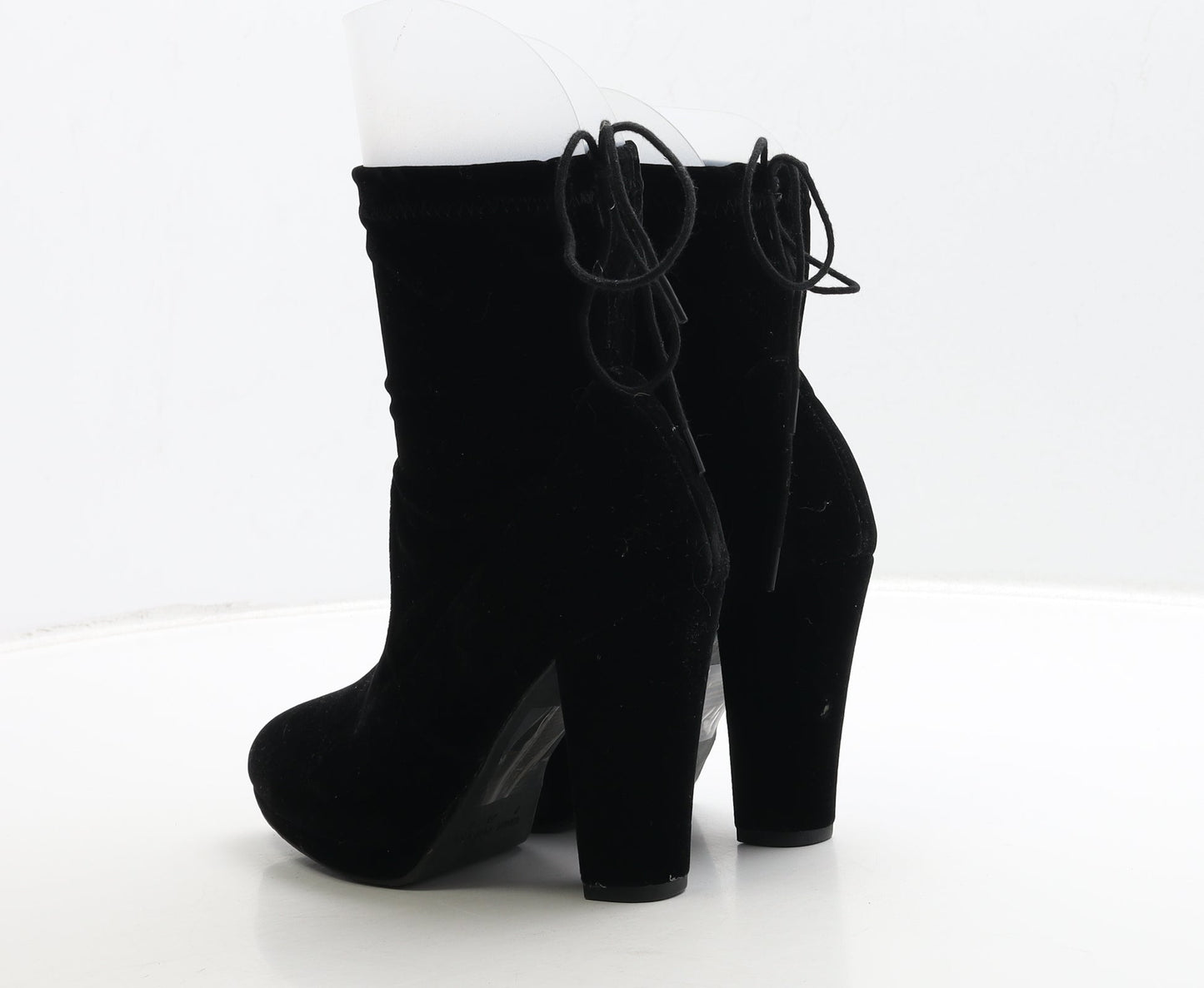 Primark Womens Black Polyester Sock Boot UK 3 36 - Wide Fit