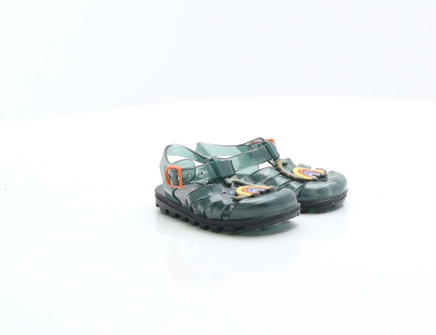 F&F Boys Green Rubber Gladiator Sandal UK 5 22 - Dinosaur Sandals