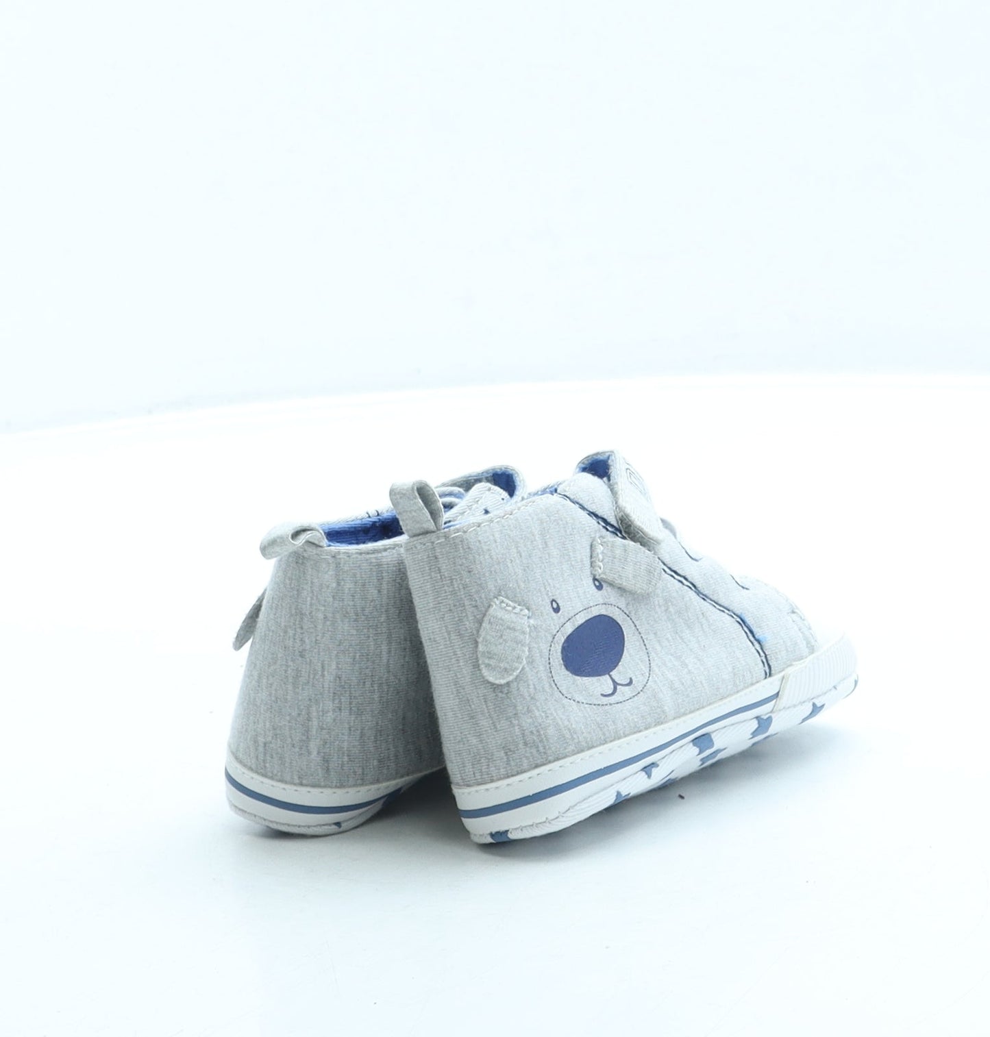 Matalan Boys Grey Polyester Sneaker Trainer UK 12-18 Months - Puppy