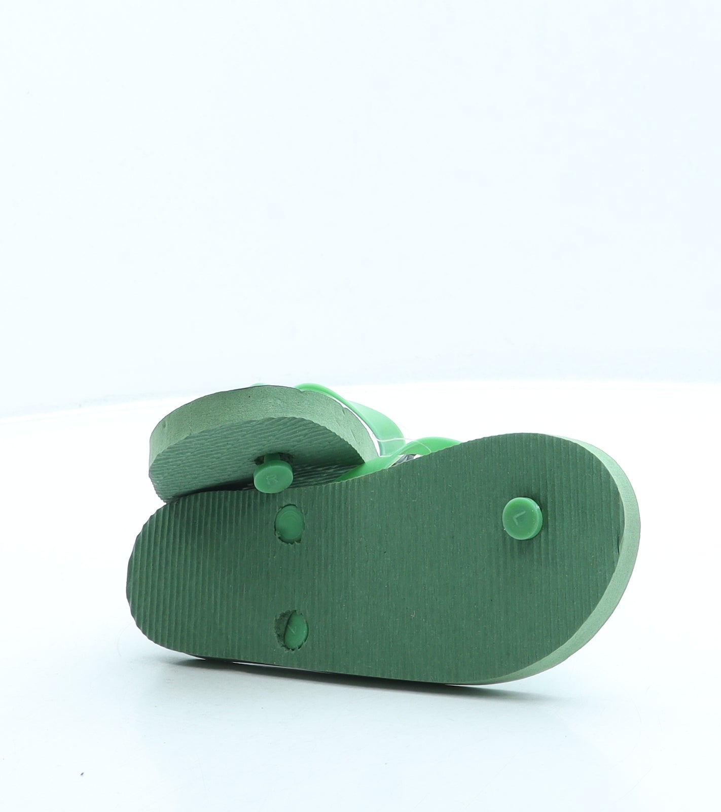 Preworn Boys Green Rubber Flip-Flop Sandal UK 11 29 - Avengers