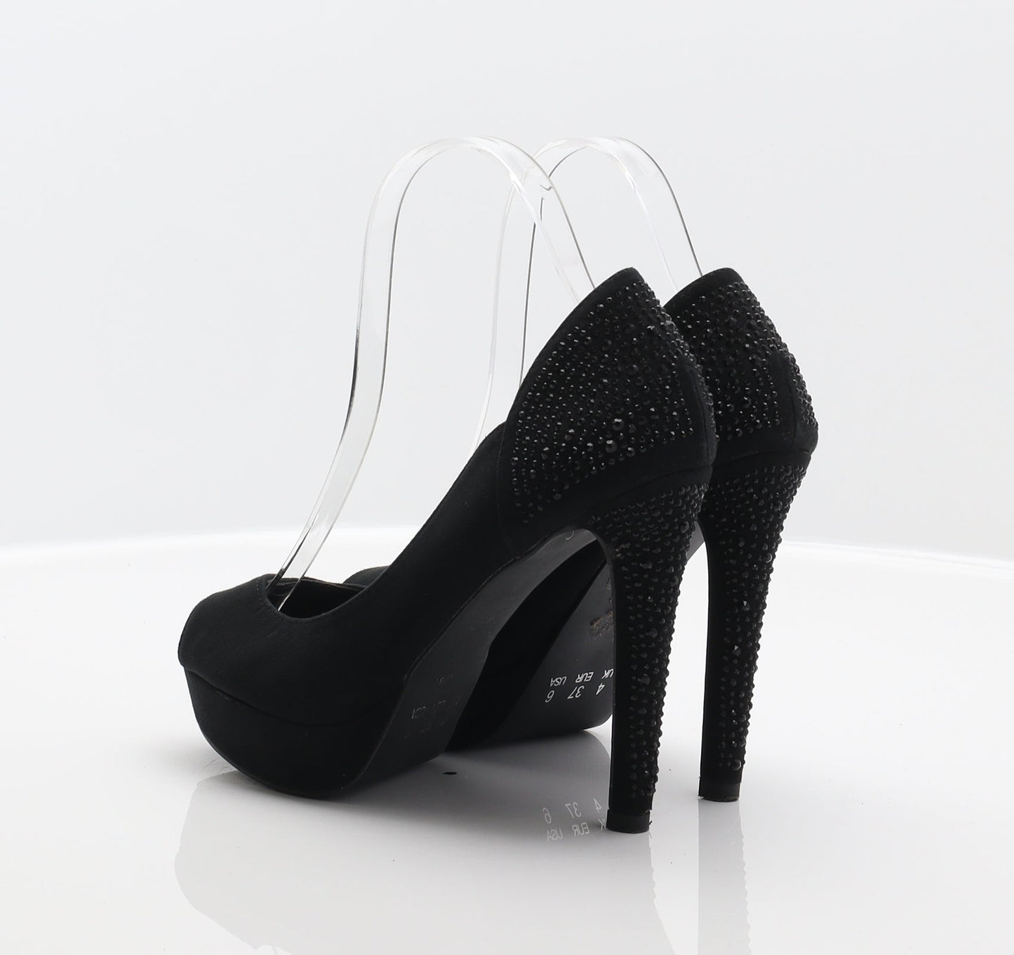 Atmosphere Womens Black Polyester Court Heel UK 4 37