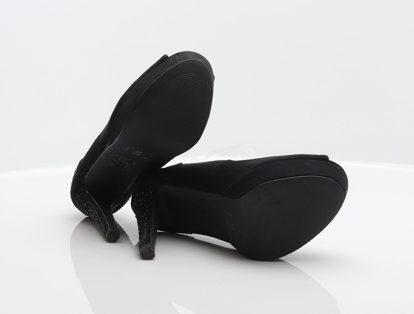 Atmosphere Womens Black Polyester Court Heel UK 4 37