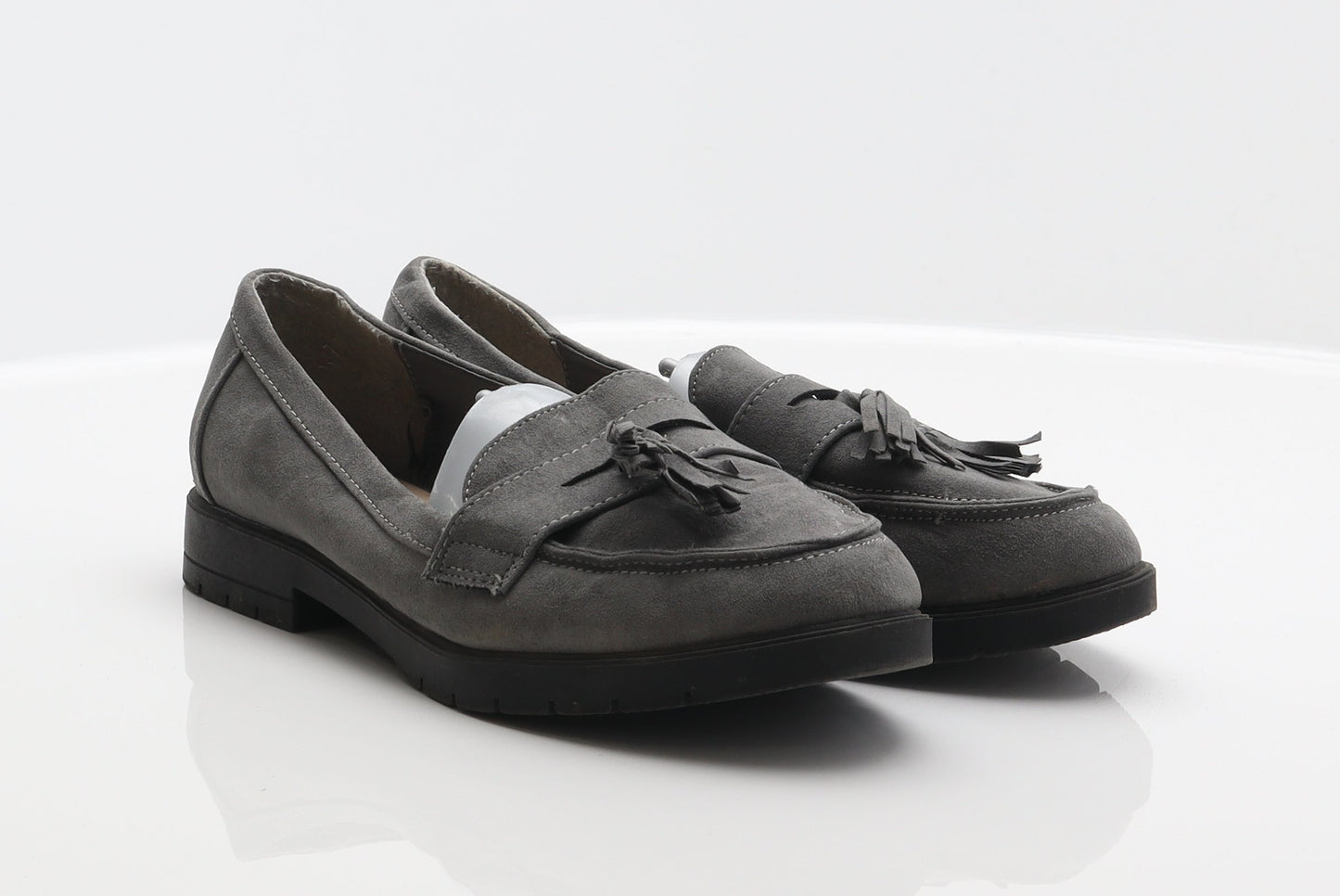 Primark Womens Grey Polyester Loafer Flat UK 7 41