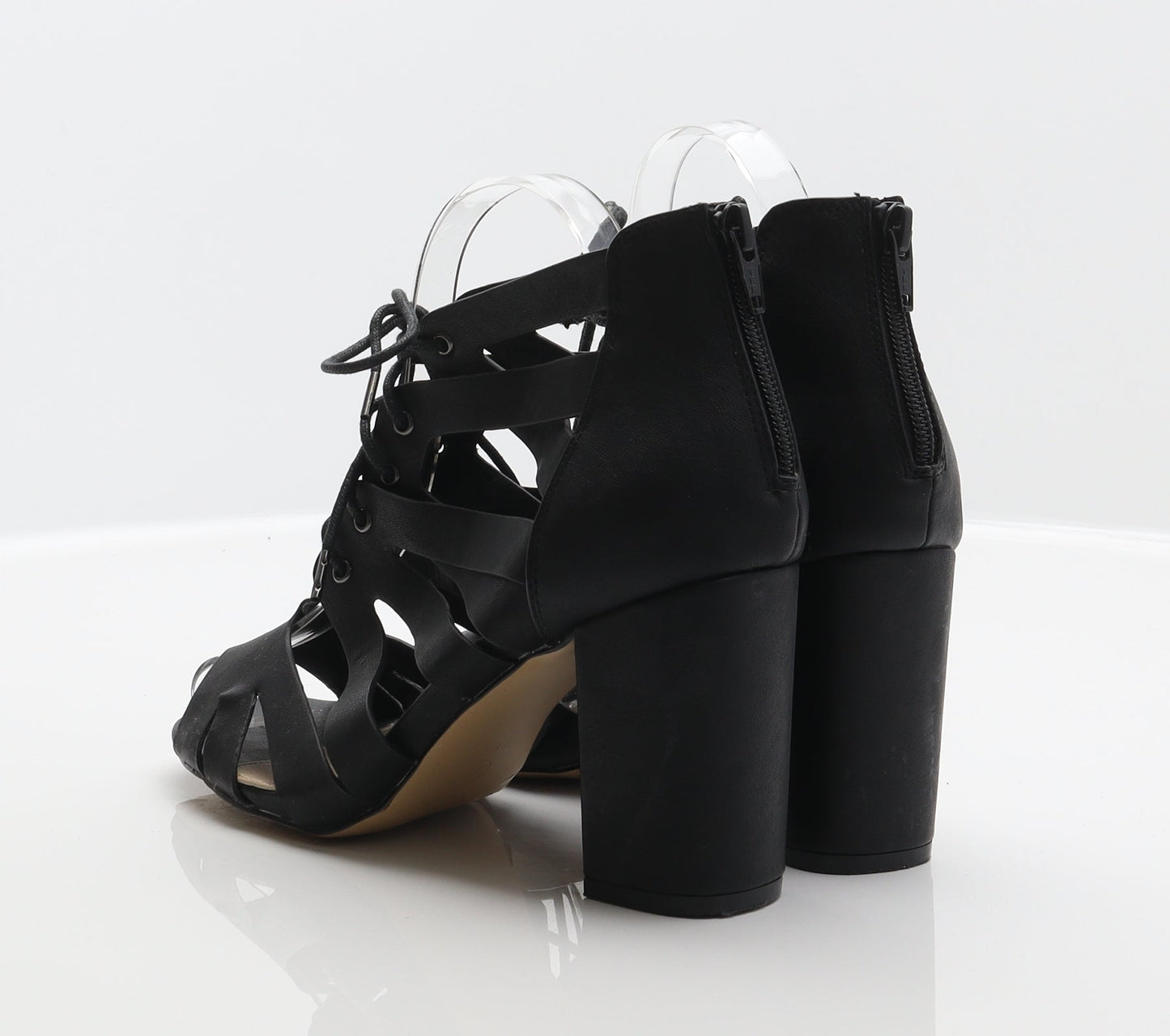 George Womens Black Synthetic Gladiator Heel UK 5 38