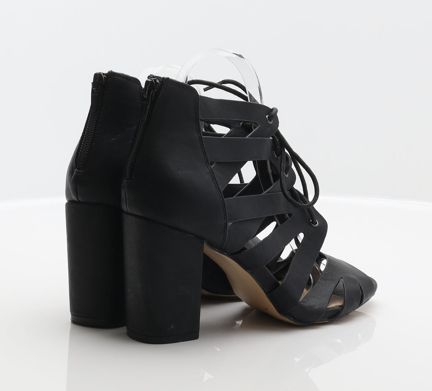 George Womens Black Synthetic Gladiator Heel UK 5 38