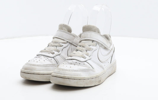 Nike Girls White Leather Trainer UK 11 28