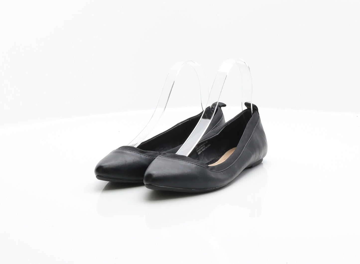 George Womens Black Leather Ballet Flat UK 3 36