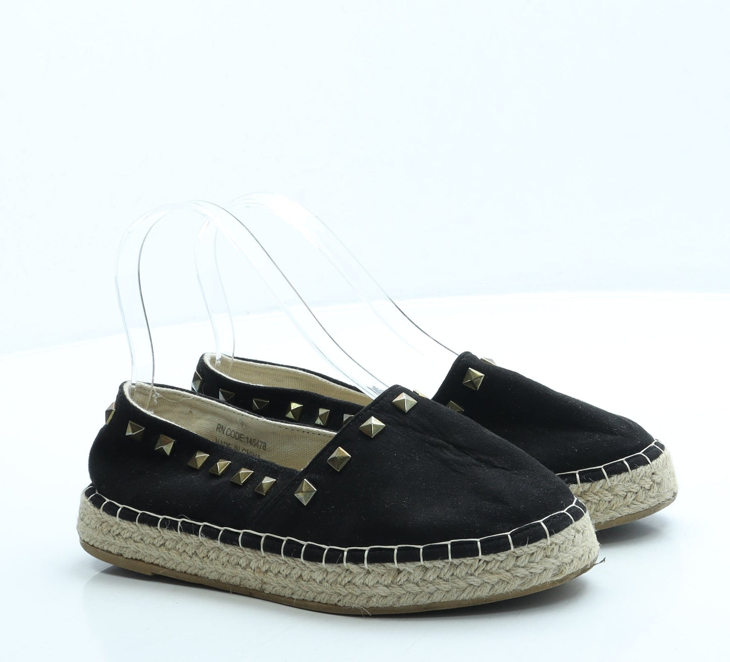 Primark Womens Black Fabric Espadrille Sandal UK 3 36 US 5