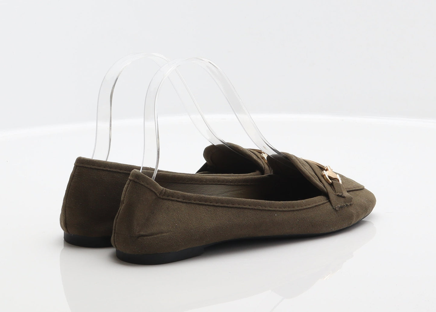 PEP&CO Womens Green Polyester Loafer Flat UK 3