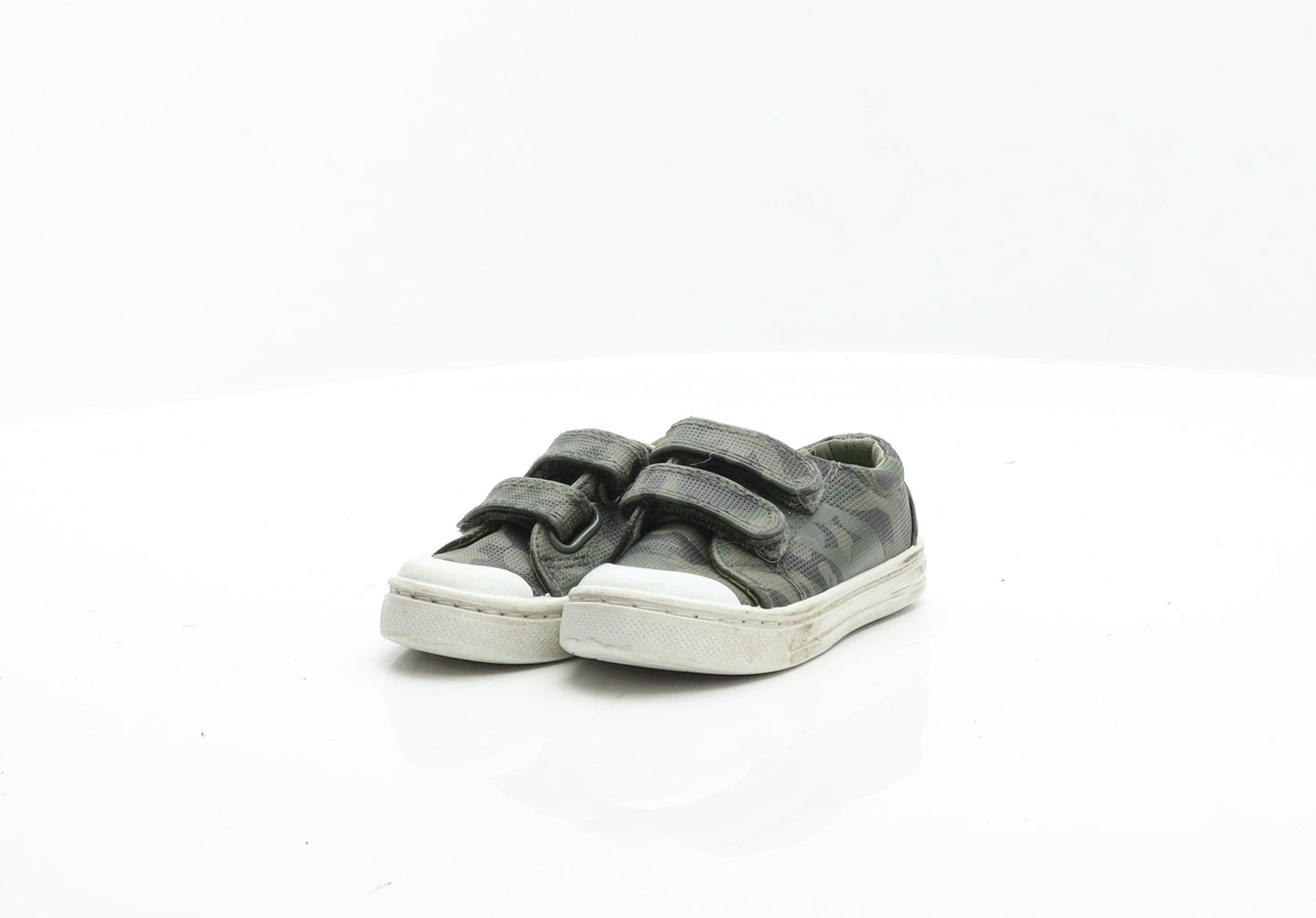 F&F Boys Green Camouflage Leather Wellies Trainer UK 5 22