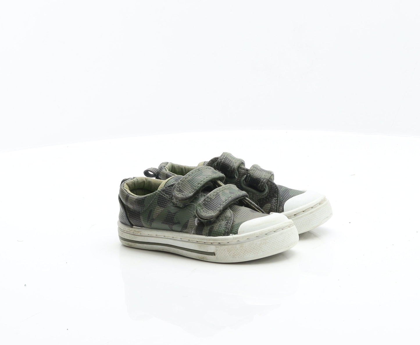 F&F Boys Green Camouflage Leather Wellies Trainer UK 5 22