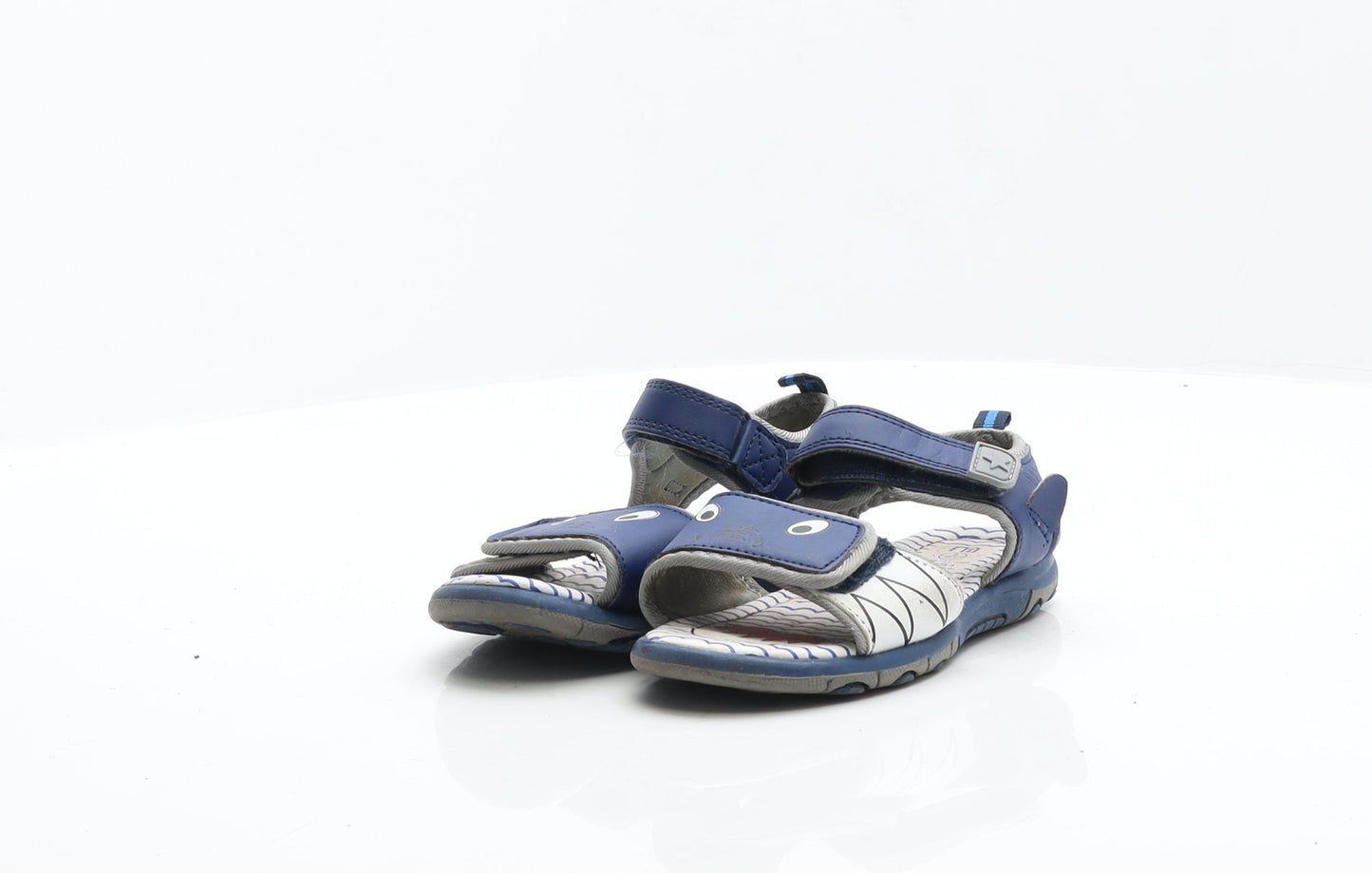 Preworn Boys Blue Synthetic Fisherman Sandal UK 9 26 - Shark Sandals