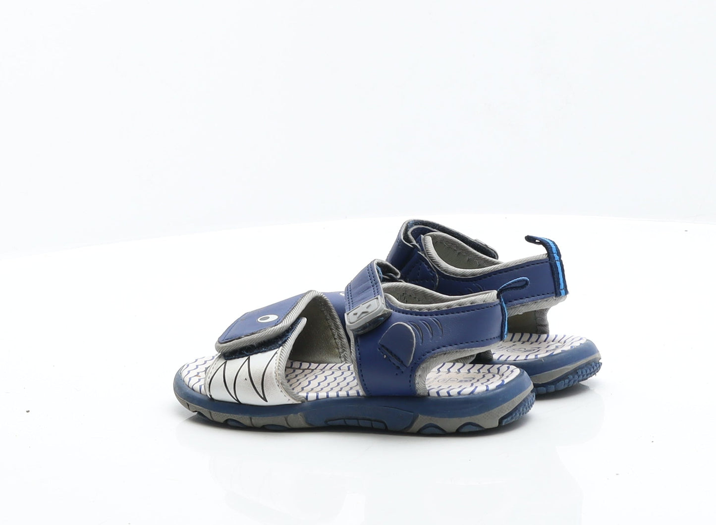 Preworn Boys Blue Synthetic Fisherman Sandal UK 9 26 - Shark Sandals