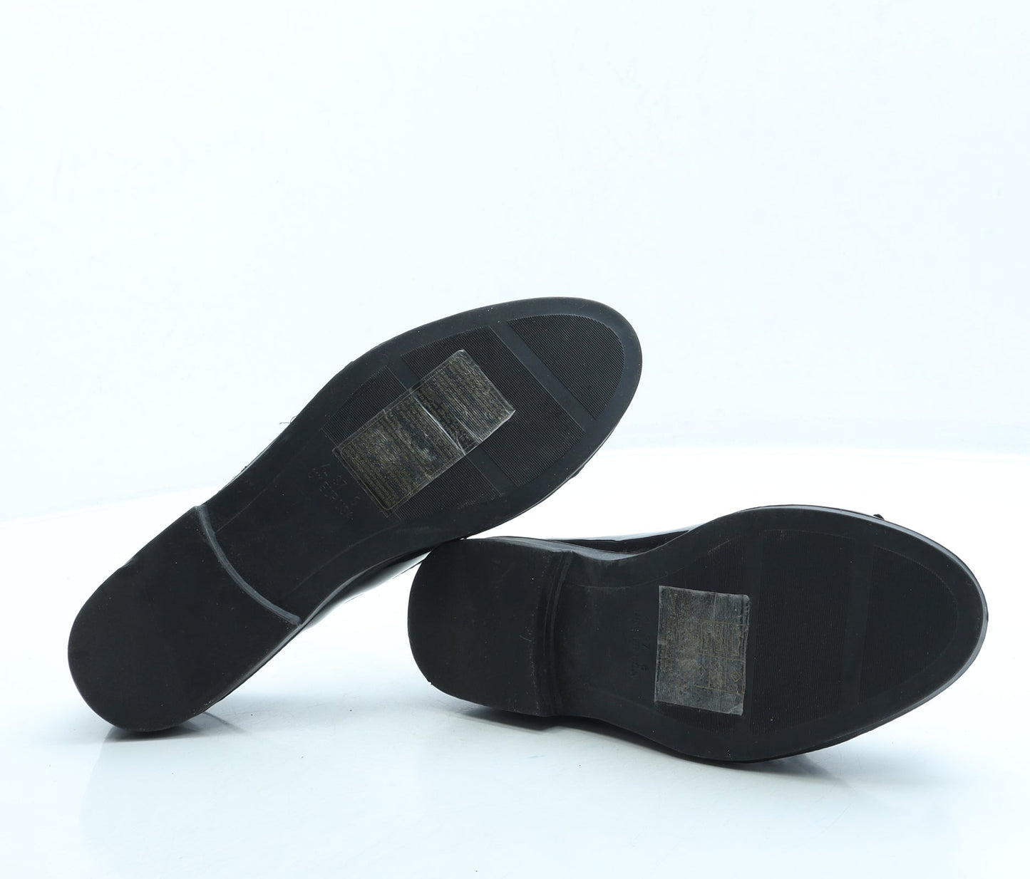 Primark Womens Black Patent Leather Loafer Flat UK 4 37 US 6