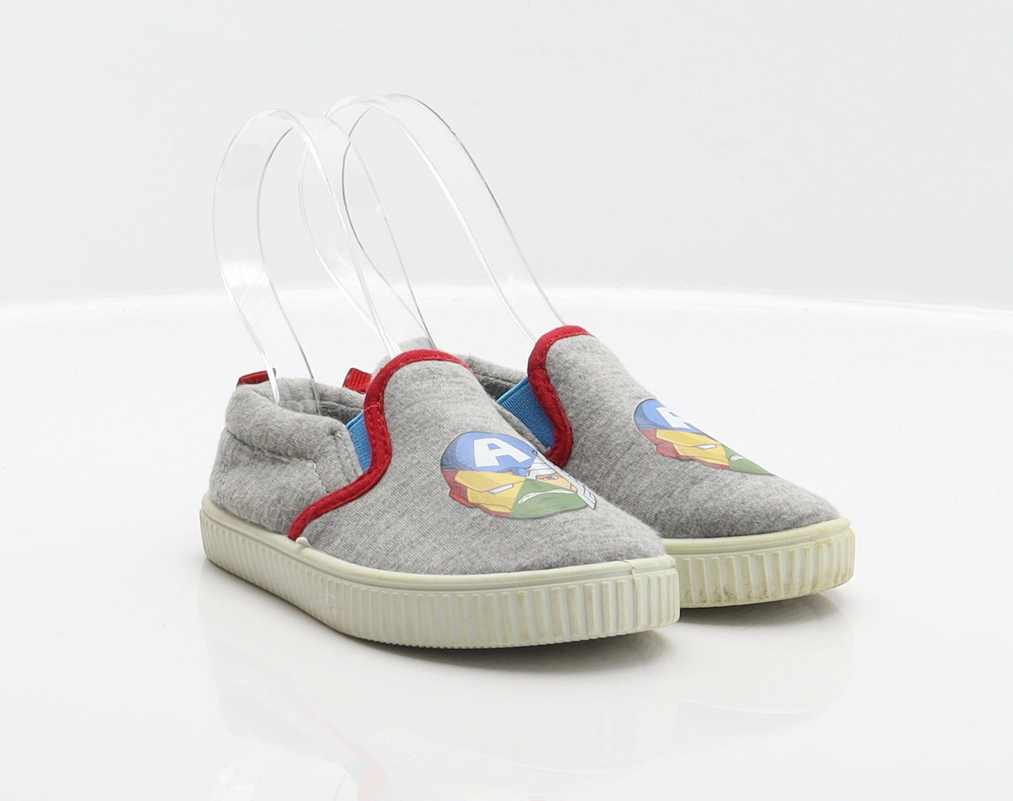 F&F Boys Grey Polyester Slip On Casual UK 6 23 - Marvel, Avengers