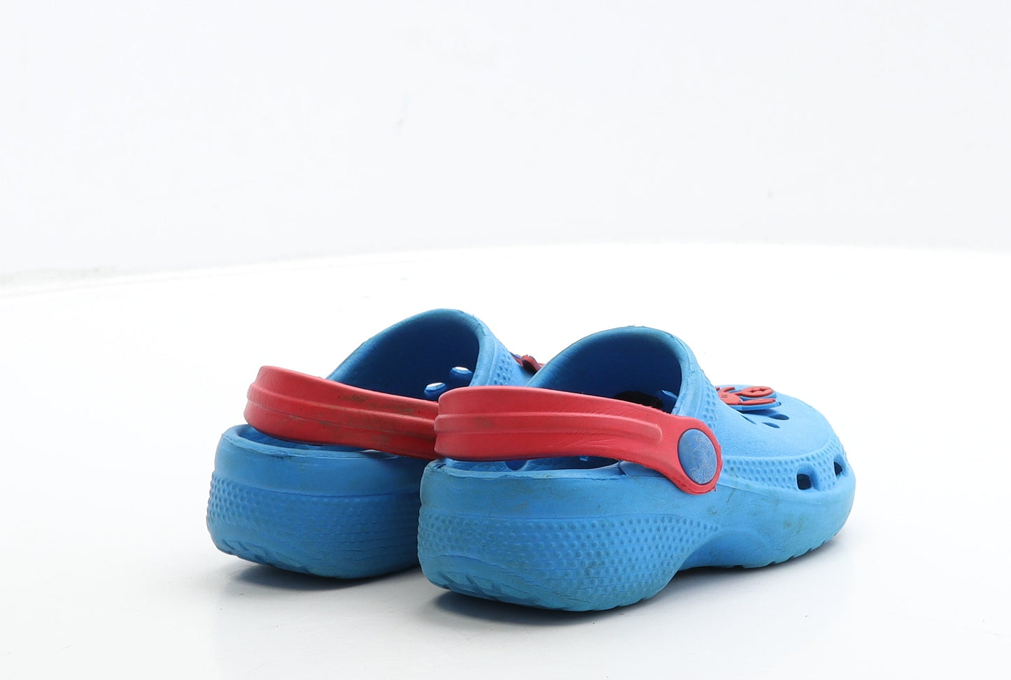 Preworn Boys Blue Rubber Clog Sandal UK 6 - Charms Included