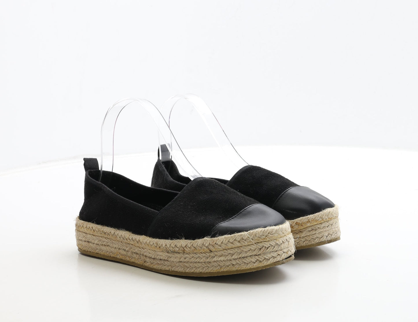 Primark Womens Black Suede Loafer Flat UK 4 37