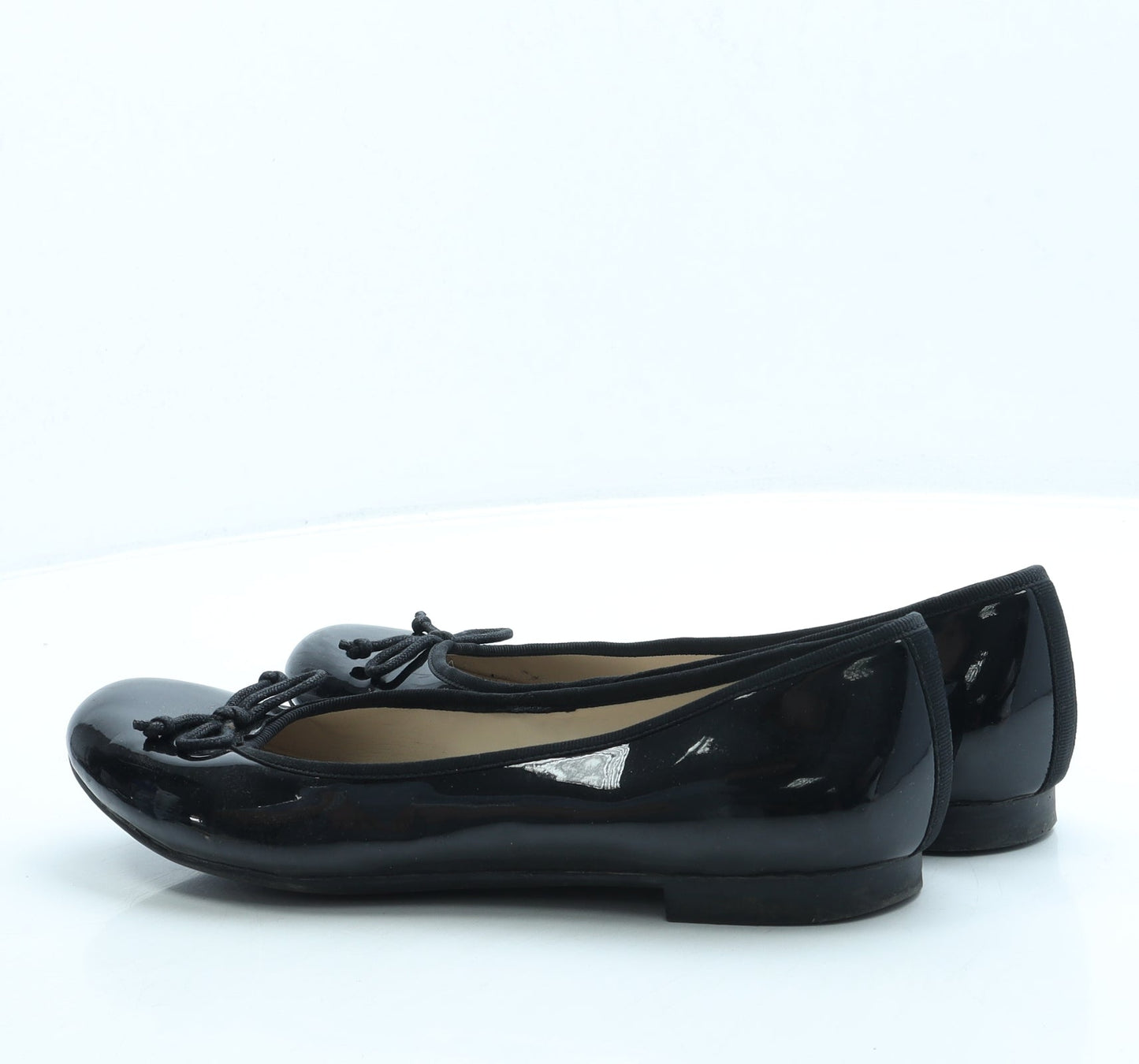 Clarks Womens Black Patent Leather Ballet Flat UK 8