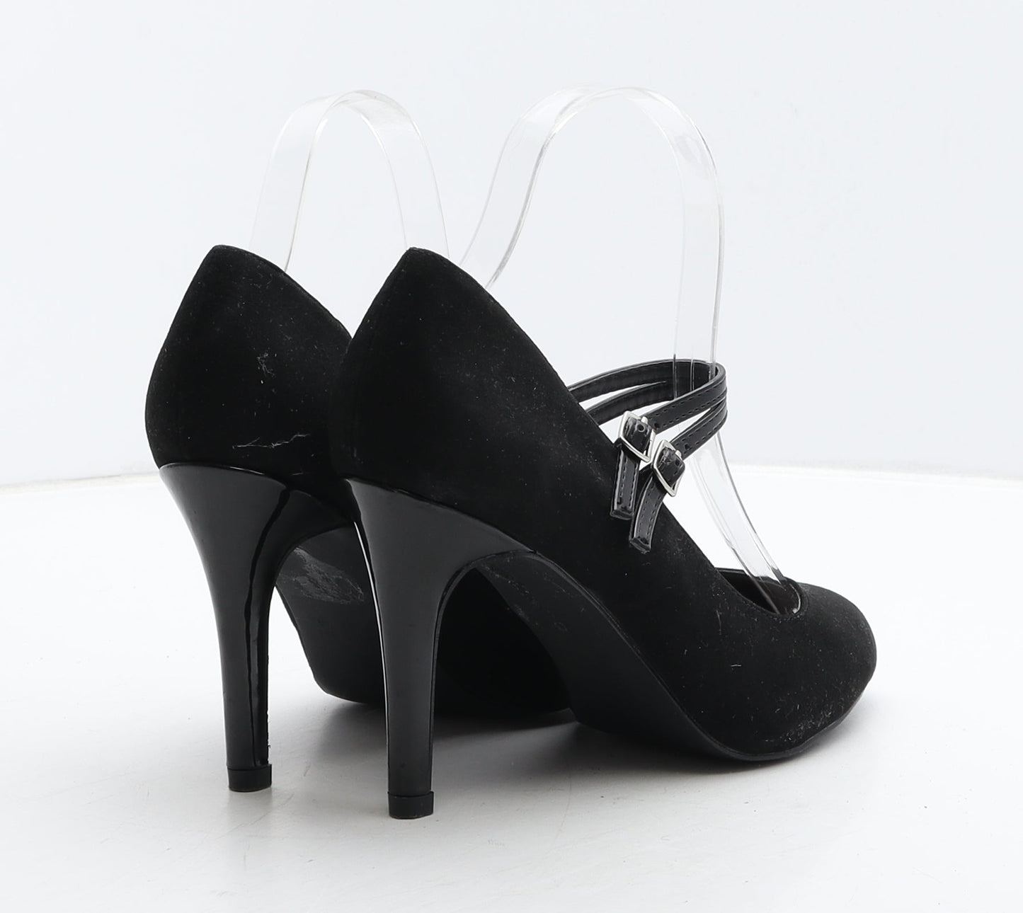 Primark Womens Black Suede Court Heel UK 4 37
