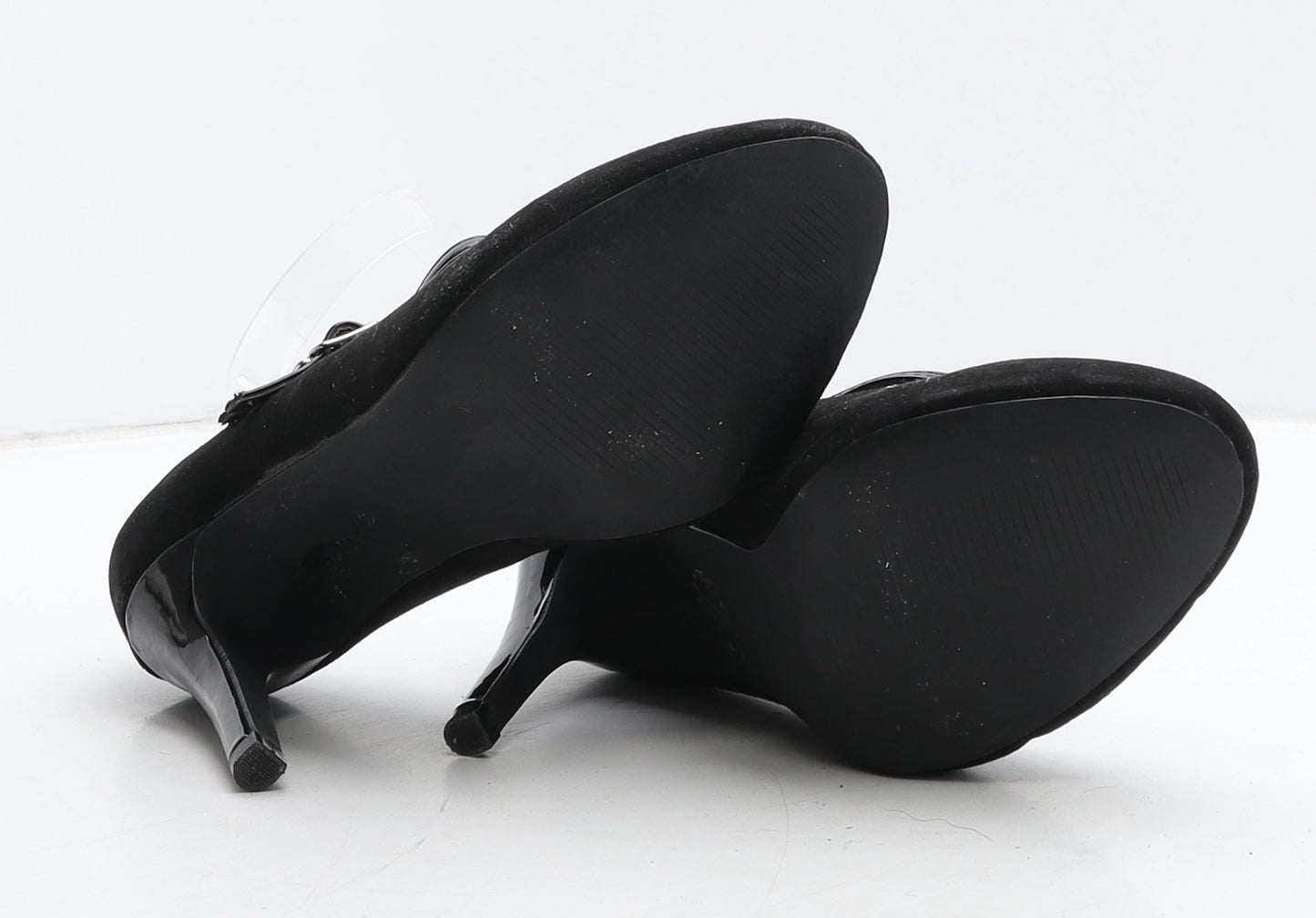 Primark Womens Black Suede Court Heel UK 4 37