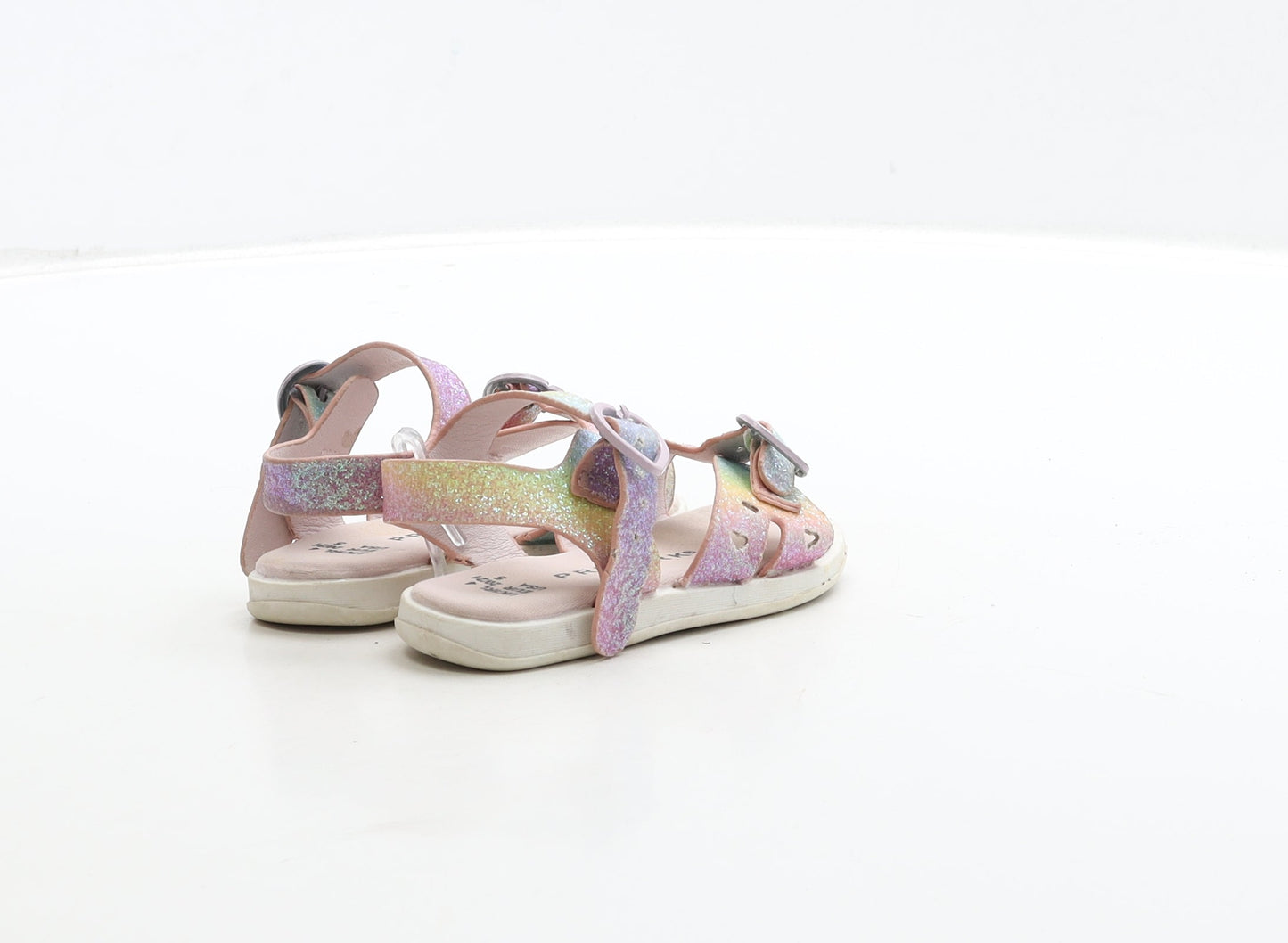 Primark Girls Multicoloured Polyester Fisherman Sandal UK 4 20 - Heart Detail