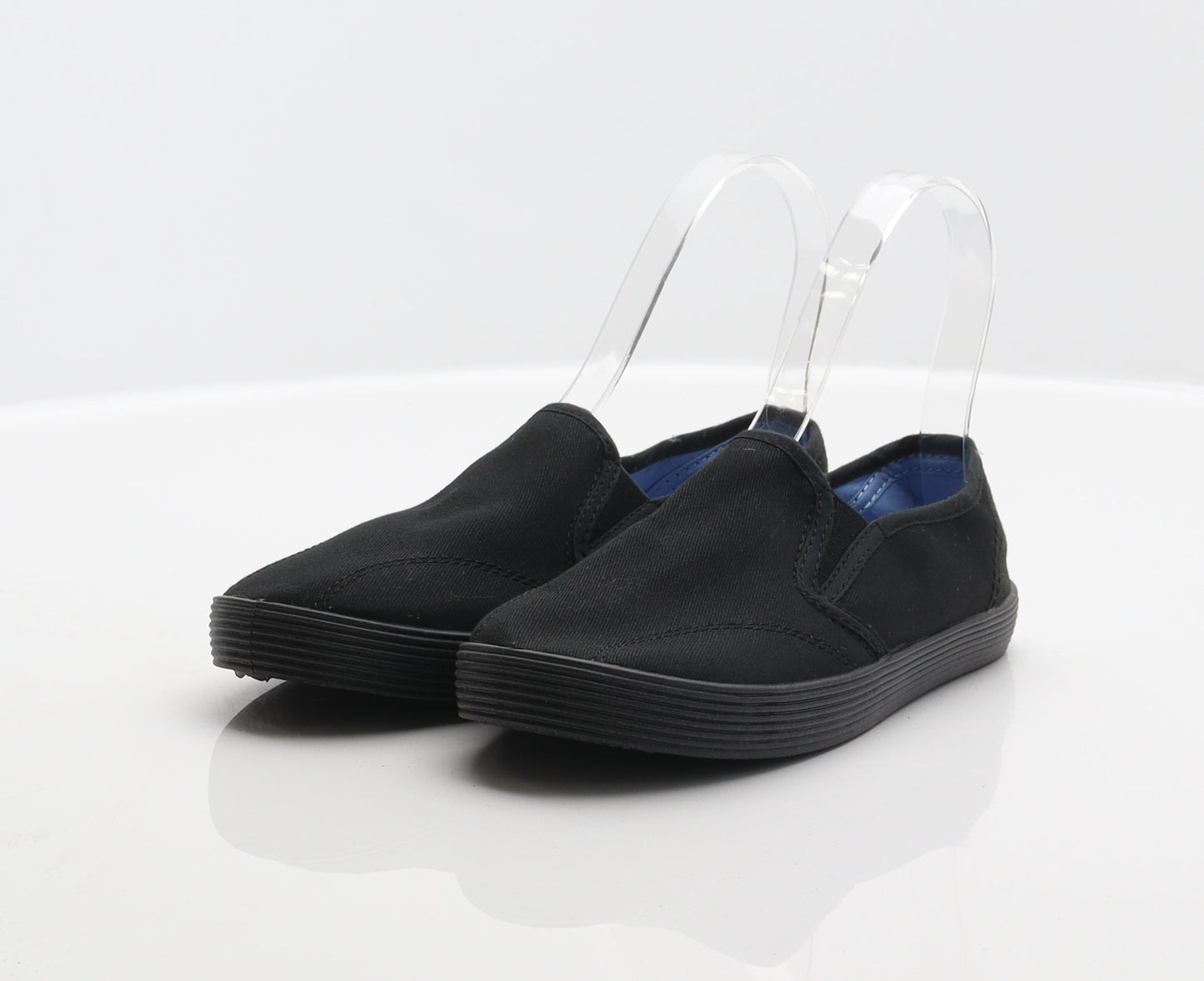 Marks and Spencer Boys Black Fabric Slip On Trainer UK 1 33