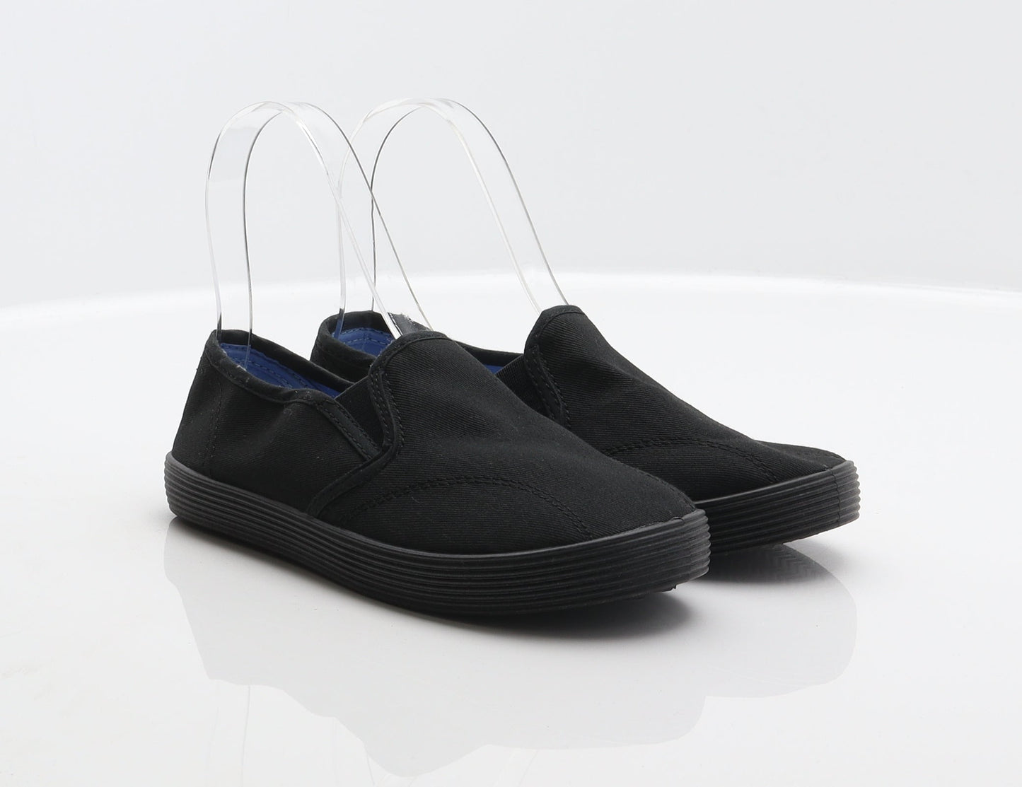 Marks and Spencer Boys Black Fabric Slip On Trainer UK 1 33