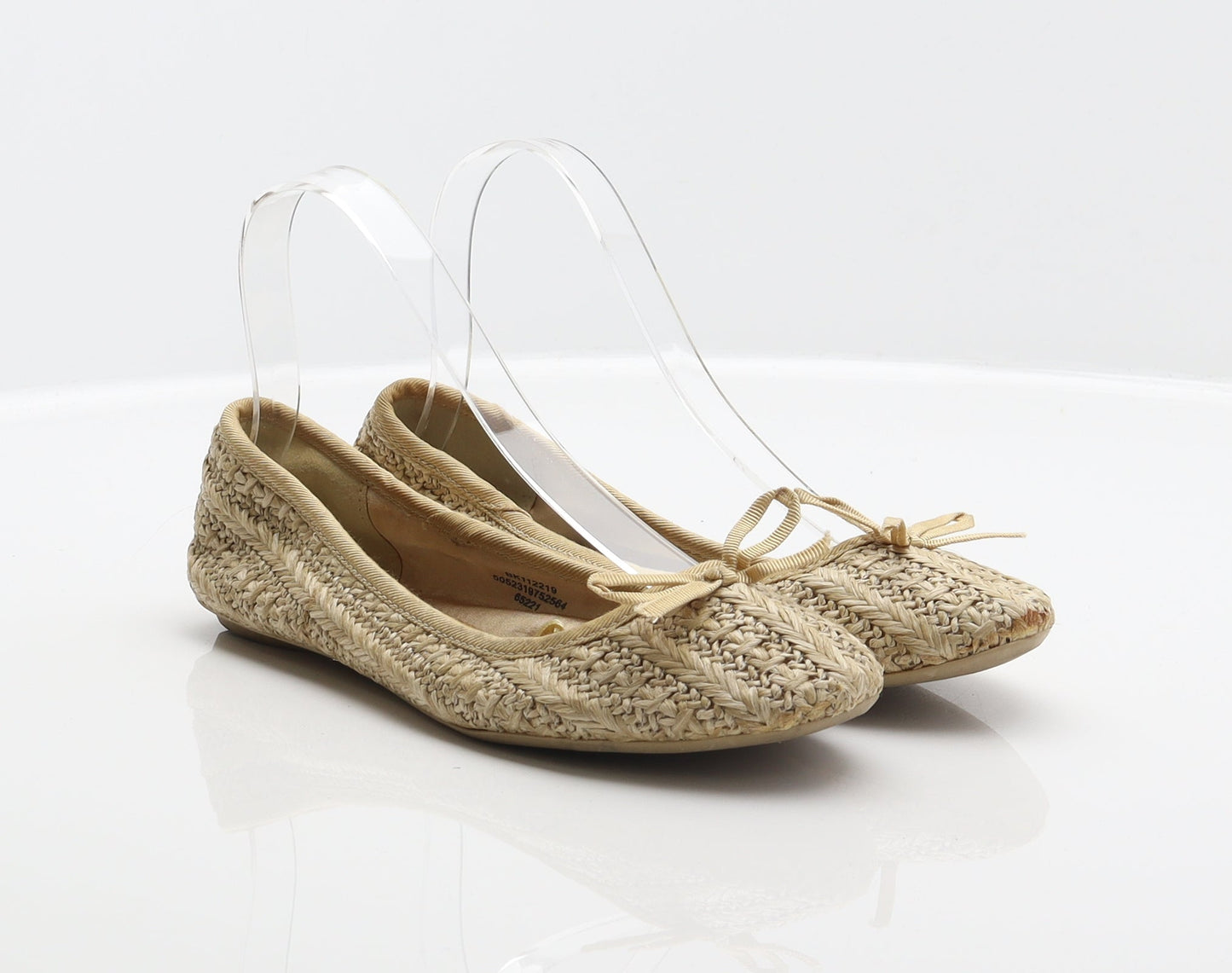 F&F Womens Beige Synthetic Ballet Flat UK 4 37
