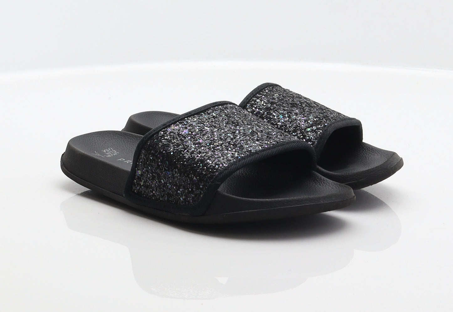 Primark Girls Black Synthetic Slider Sandal UK 1
