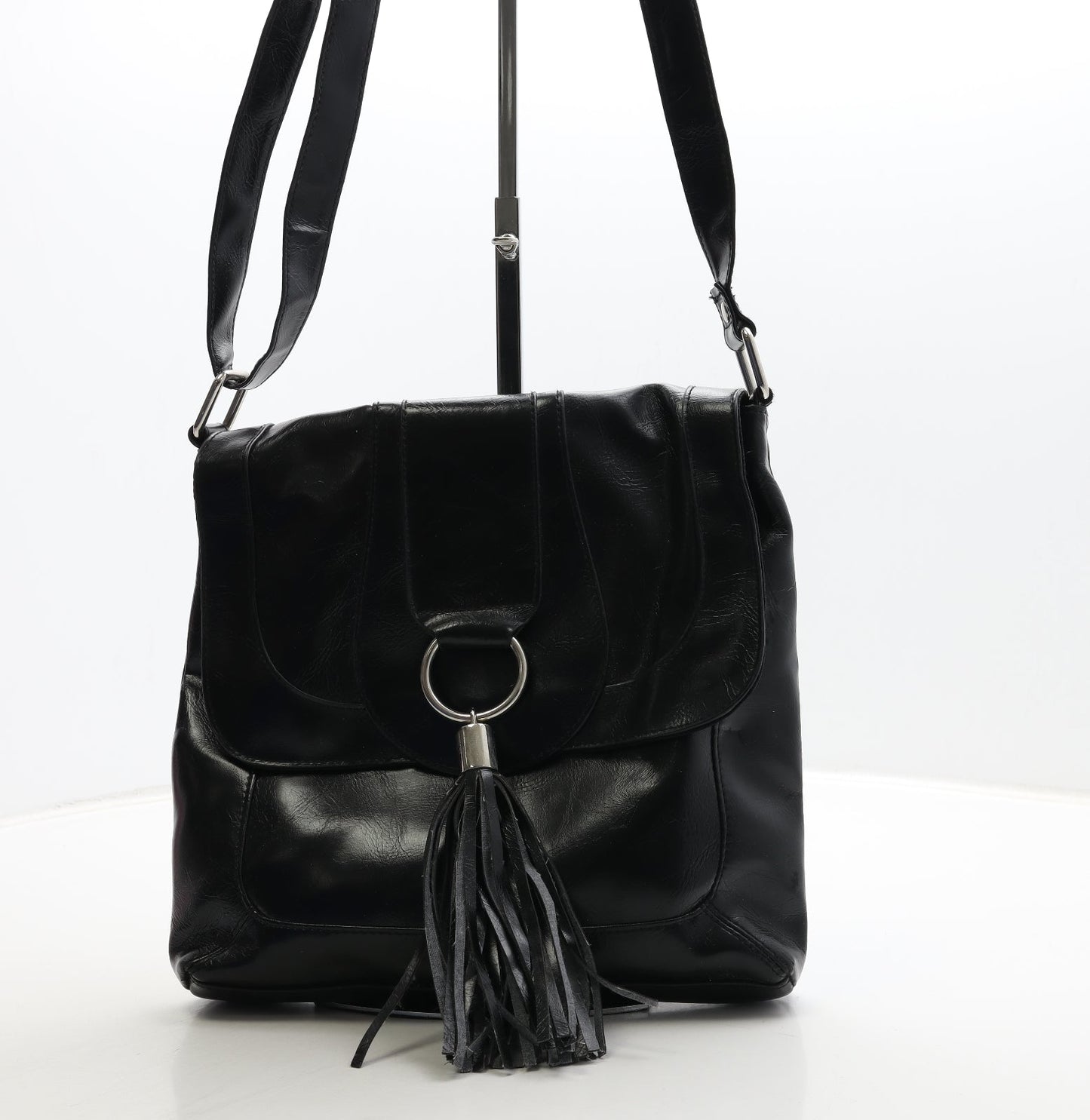 NEXT Womens Black Leather Crossbody Size Medium