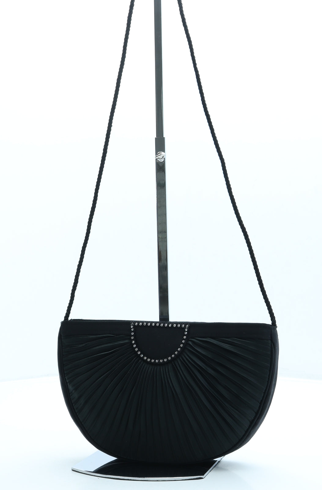 Preworn Womens Black Polyester Crossbody Size Mini