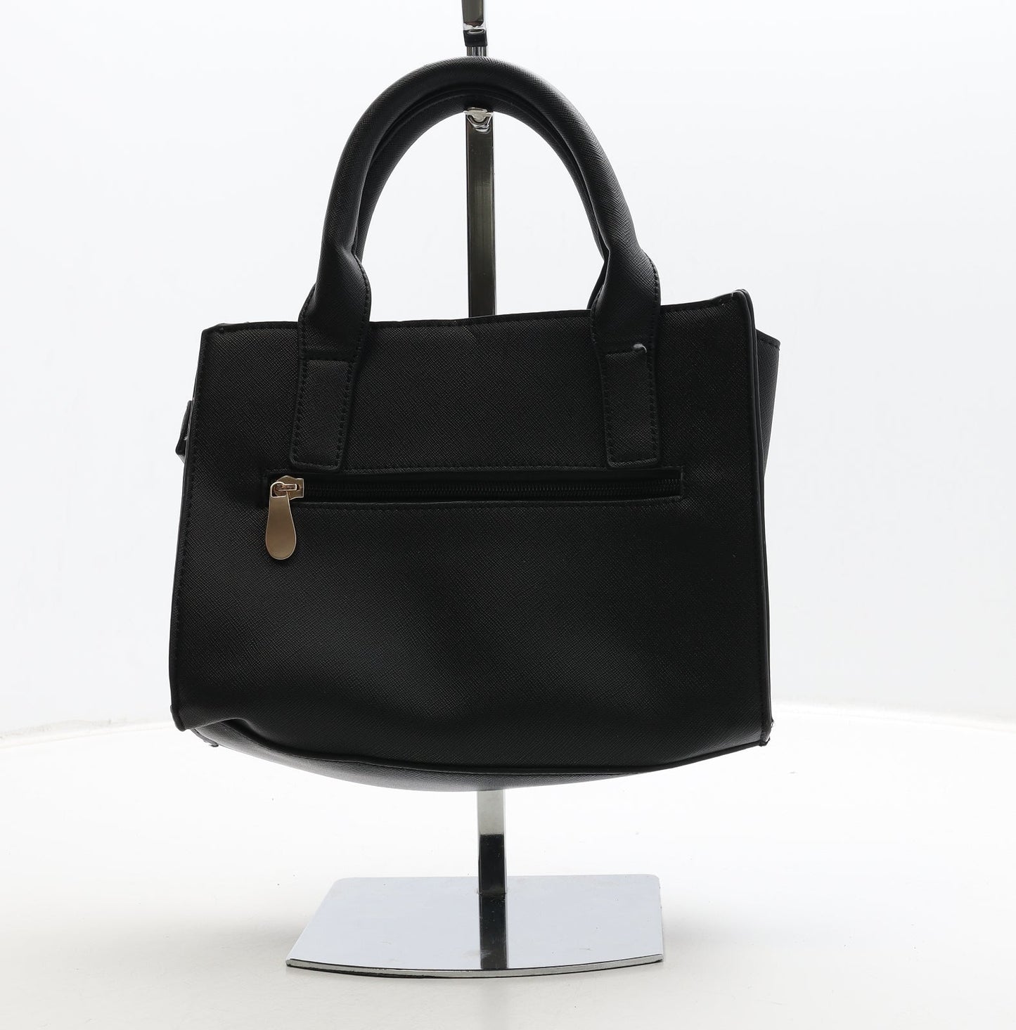 Preworn Womens Black Polyester Top Handle Bag Size Small