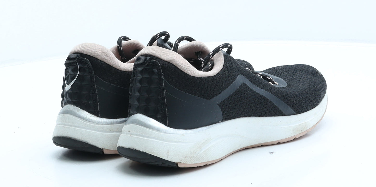F&F Womens Black Polyester Trainer UK 3