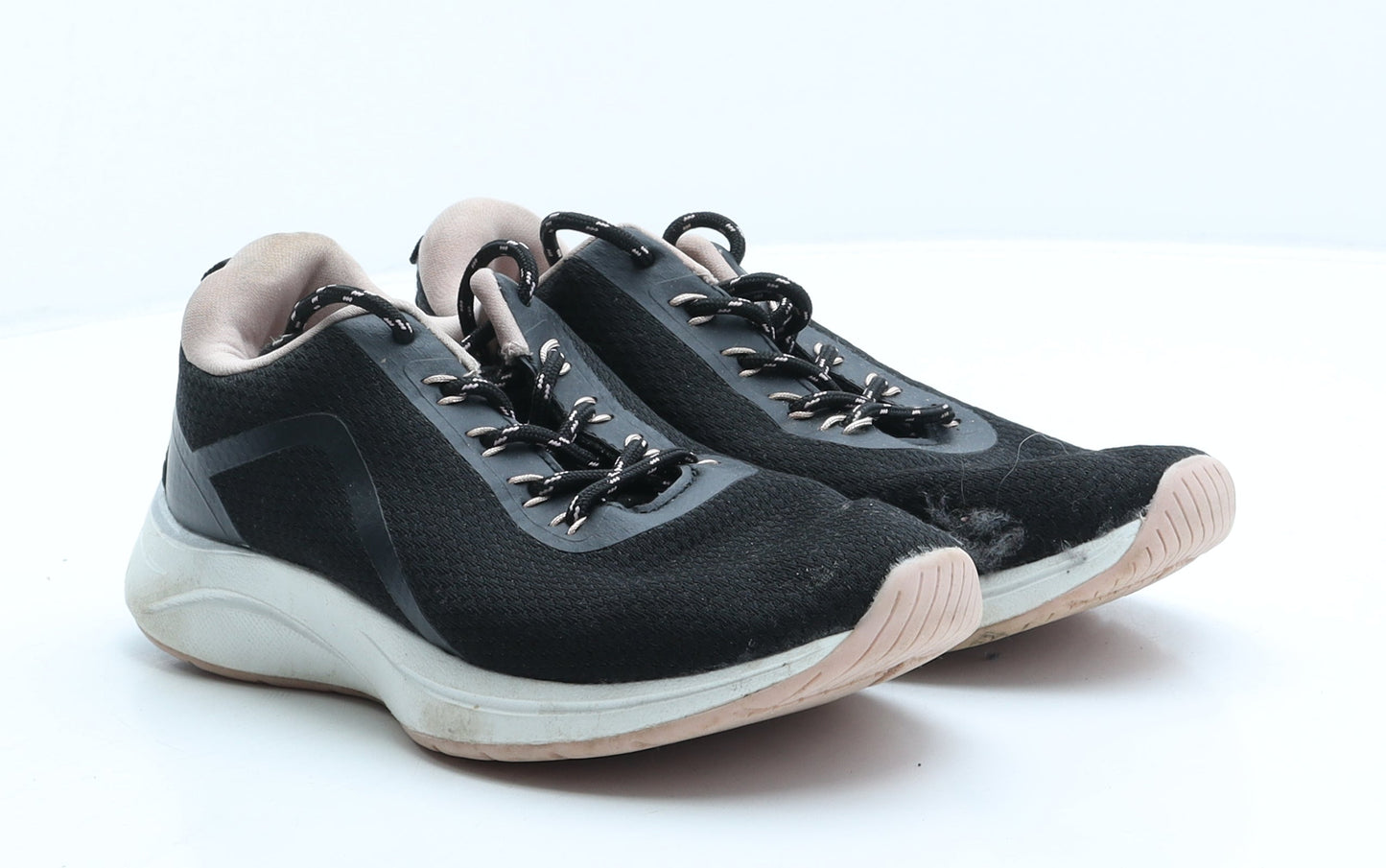 F&F Womens Black Polyester Trainer UK 3
