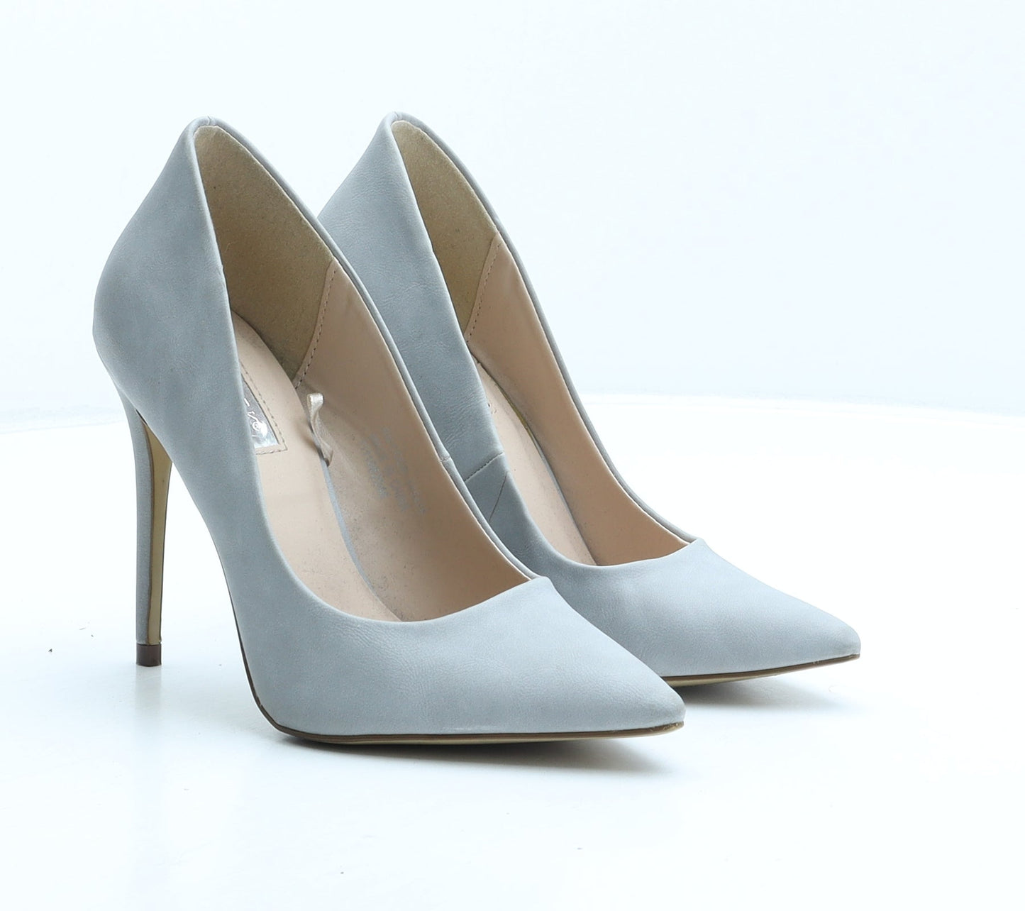 Primark Womens Grey Polyester Court Heel UK 3 36