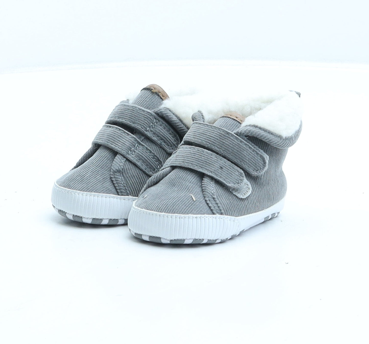 Primark Boys Grey Polyester Shearling Style Boot UK 0-6 Months
