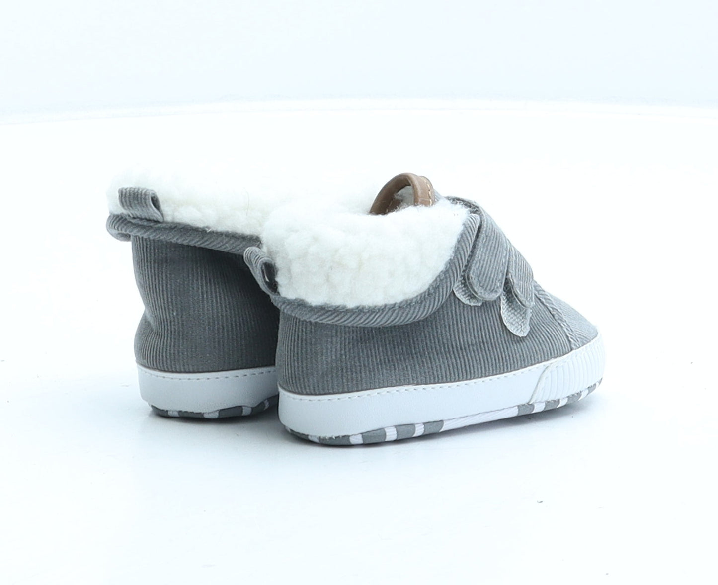 Primark Boys Grey Polyester Shearling Style Boot UK 0-6 Months