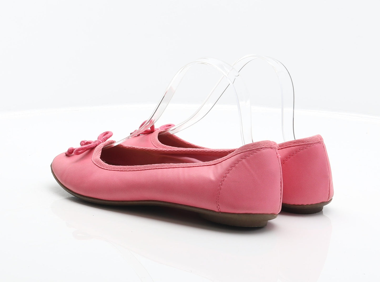 Preworn Womens Pink Synthetic Ballet Flat UK 5 38