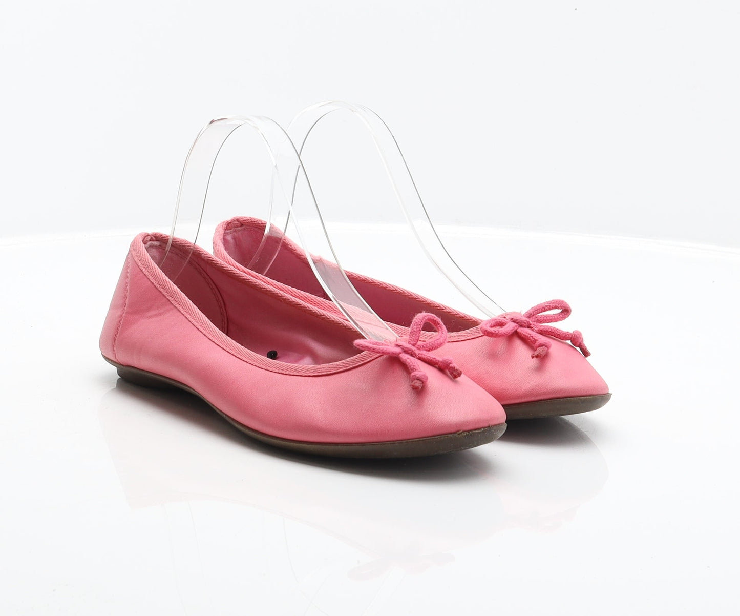 Preworn Womens Pink Synthetic Ballet Flat UK 5 38