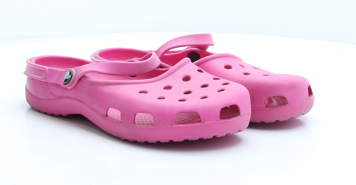 Crocs Womens Pink Rubber Clog Casual UK 12