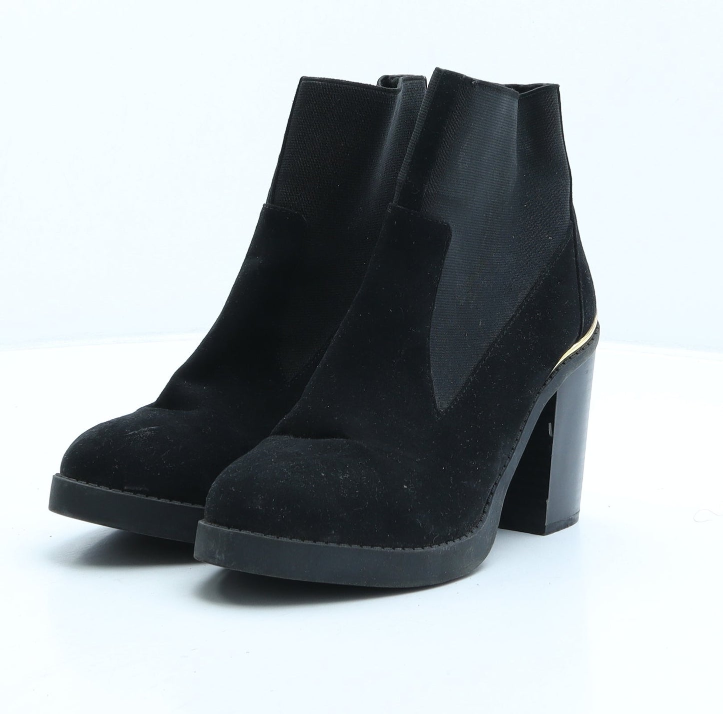 Atmosphere Womens Black Suede Chelsea Boot UK 3