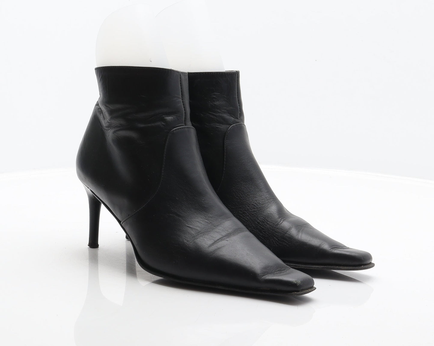George Womens Black Leather Bootie Boot UK 5.5 39