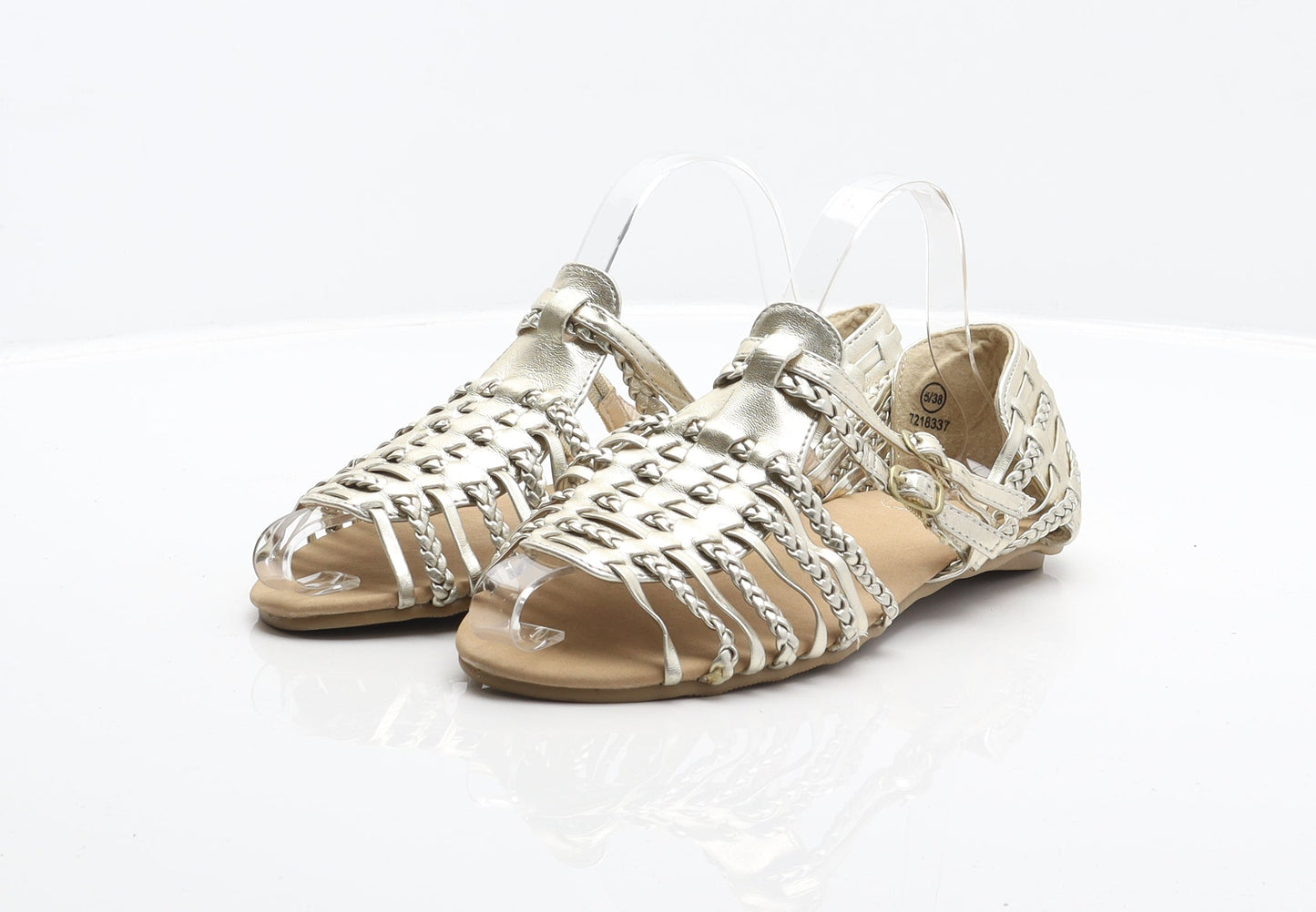 Atmosphere Womens Gold Synthetic Strappy Casual UK 5 38