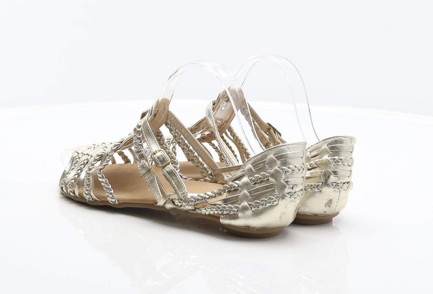 Atmosphere Womens Gold Synthetic Strappy Casual UK 5 38