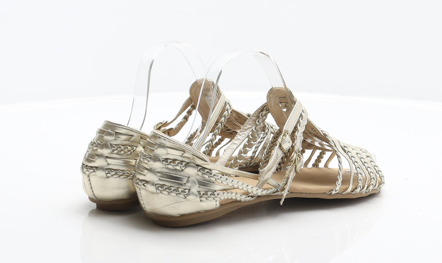 Atmosphere Womens Gold Synthetic Strappy Casual UK 5 38