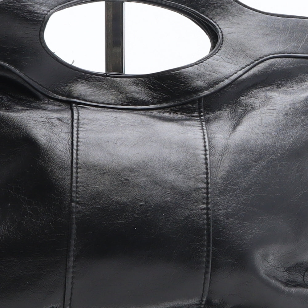 Bomth Womens Black Colorblock Polyethylene Top Handle Bag Size Small