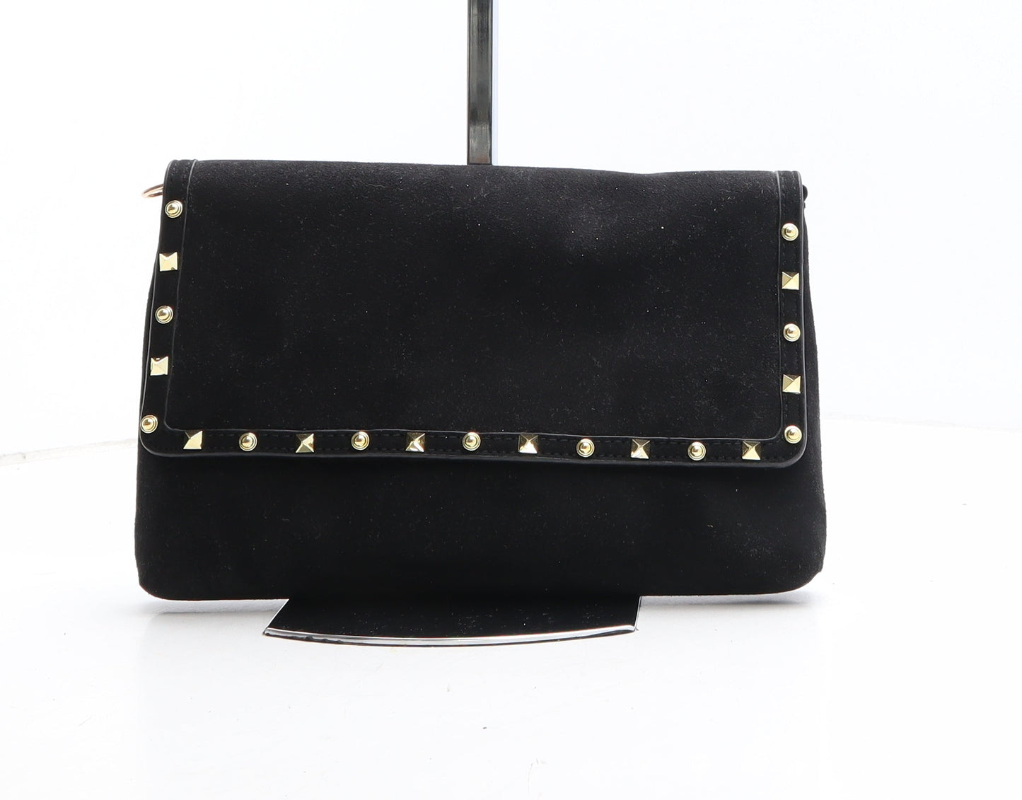 Preworn Womens Black Polyester Clutch Size Small