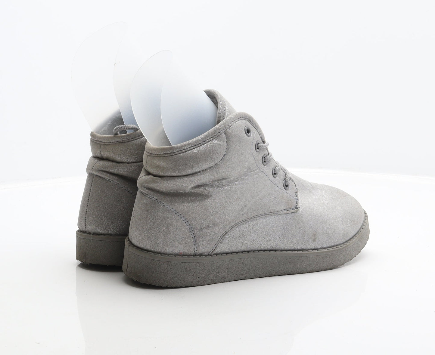 Atmosphere Womens Silver Polyester Shearling Style Boot UK 5